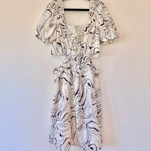 Swirl cutout mini dress